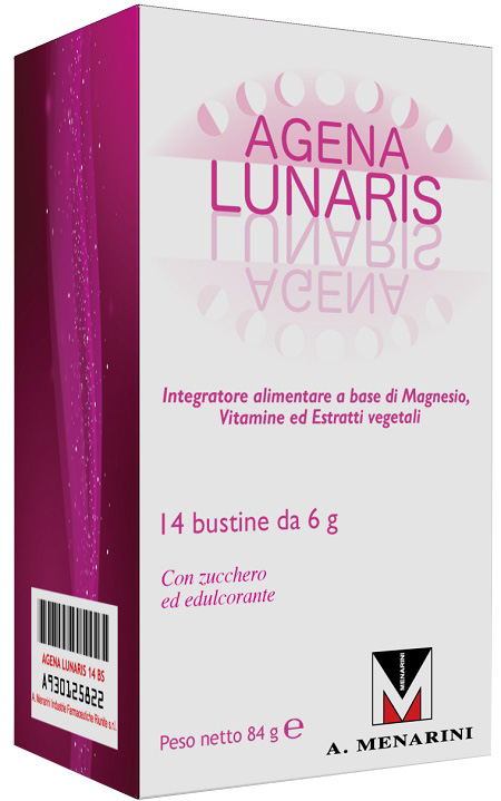 Agena Lunaris - Integratore di Magnesio per Disturbi del Ciclo - 14 Bustine