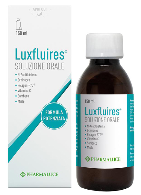 pharmaluce srl luxfluires soluzione orale - integratore per difese immunitarie - 150 ml