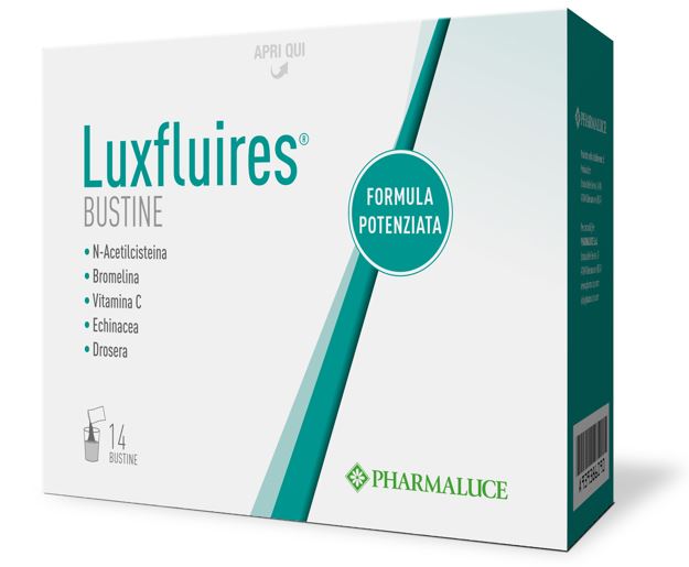 pharmaluce srl luxfluires - integratore per difese immunitarie - 14 bustine