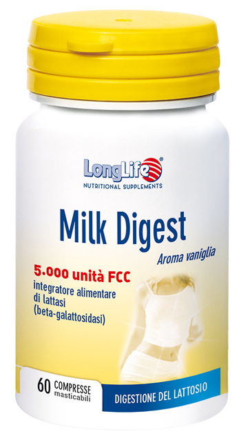 LongLife Milk Digest - Integratore di Lattasi - 60 Capsule