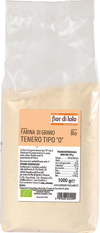 FARINA FINE DI GRANO TENERO 0 BIOLOGICO 1000 G