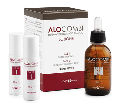 Alocombi - Trattamento Anti-Caduta Capelli - 2 Roll-on da 20 ml + Flacone 40 ml