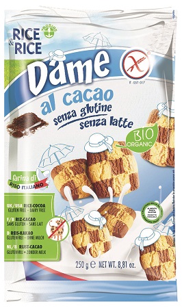 RICE&RICE DAME DI RISO CON CACAO SENZA LATTE 250 G