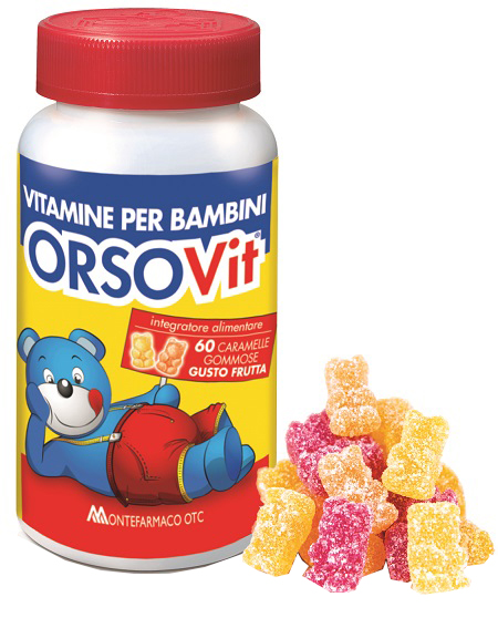 Orsovit - Integratore Difese Immunitarie per Bambini Senza Glutine - 60 Caramelle Gommose