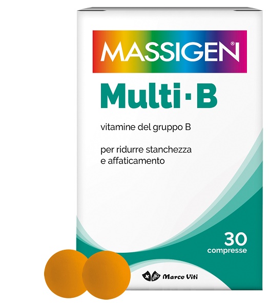 Massigen Dailyvit+ Multi B - Integratore Vitamina B per Stanchezza e Affaticamento - 30 Compresse