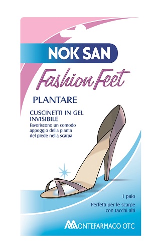 Nok San Fashion Feet - Plantare Cuscinetto in Gel Invisibile - 1 Paio
