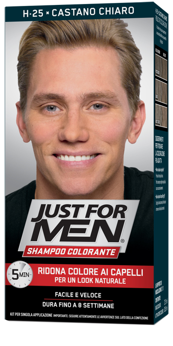 Just For Men Shampoo Colorante H25 Castano Chiaro