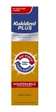 Kukident Plus Doppia Azione - Crema Adesiva per Protesi Dentarie - 40 g