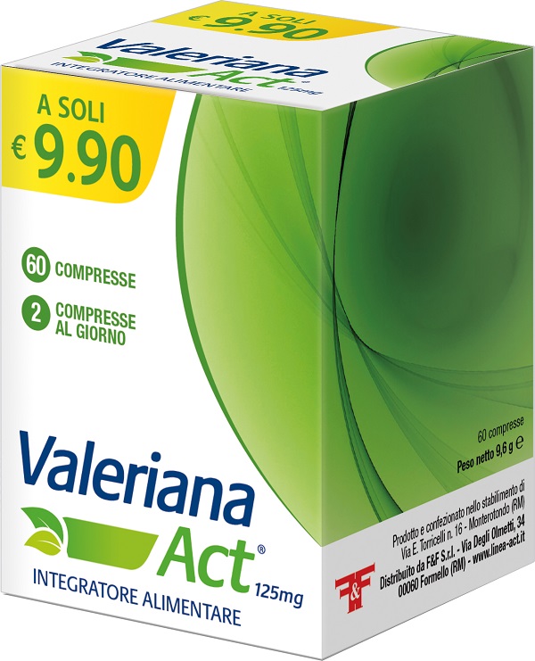 Valeriana Act 125 mg Integratore per Favorire il Rilassamento 60 Compresse