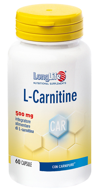 LongLife L-Carnitine 500 mg - Integratore Energetico - 60 Capsule
