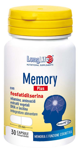LongLife Memory Plus - Integratore per la Funzione Cognitiva - 30 Capsule