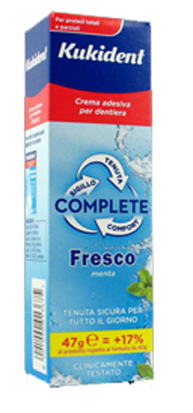 Kukident Complete Fresco - Crema Adesiva per Protesi Dentarie - 47 g