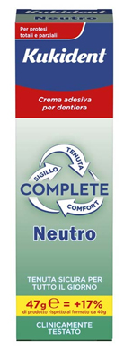 Kukident Complete Neutro - Crema Adesiva per Protesi Dentarie - 47 g