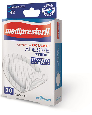 GARZA COMPRESSA OCULARE MEDIPRESTERIL ADESIVA 10 PEZZI