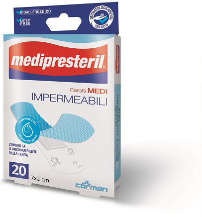 CEROTTI ASSORTITI MEDIPRESTERIL IMPERMEABILI 20 PEZZI