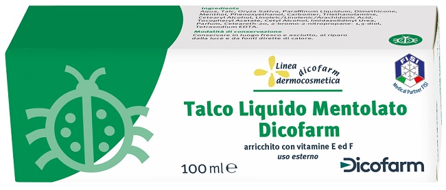 Talco Liquido Mentolato Lenitivo e Rifrescante 100 ml