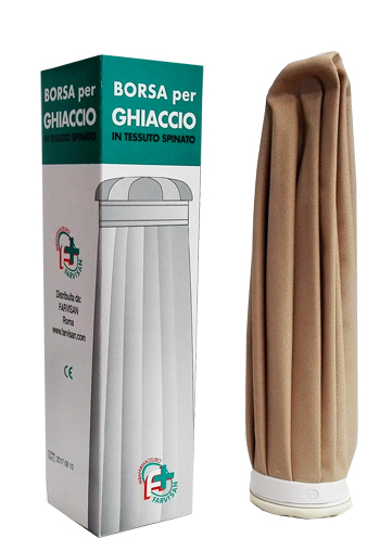 BORSA GHIACCIO TESSUTO GOMMATO COLORE AVANA DIAMETRO 28 CM 1PEZZO