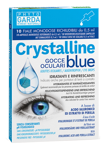 Crystalline Blue - Collirio Idratante e Rinfrescante - 10 Fiale x 0.5 ml