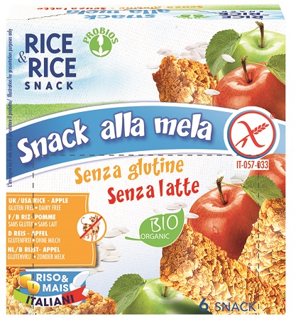 RICE&RICE SNACK DI RISO ALLA MELA 6 X 21 G