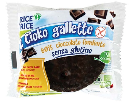 RICE&RICE CIOKO GALLETTE RICOPERTE DI CIOCCOLATO FONDENTE 33G SENZA LIEVITO