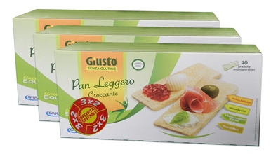 GIUSTO SENZA GLUTINE PAN LEGGERO CROCCANTE 250 G