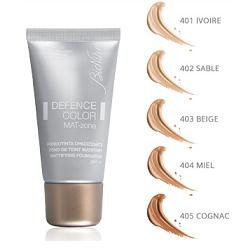 BioNike Defence Color Mat-Zone - Fondotinta Opacizzante Uniformante - Colore 402 Sable - 30 ml