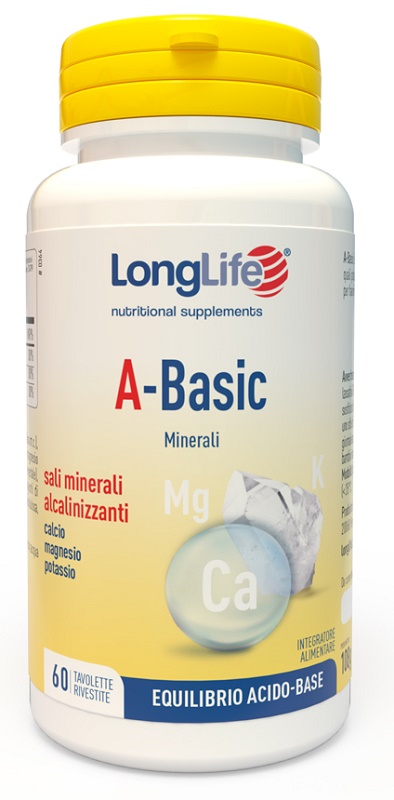 LongLife A-Basic - Integratore per l'Equilibrio Acido-Basico - 60 Tavolette