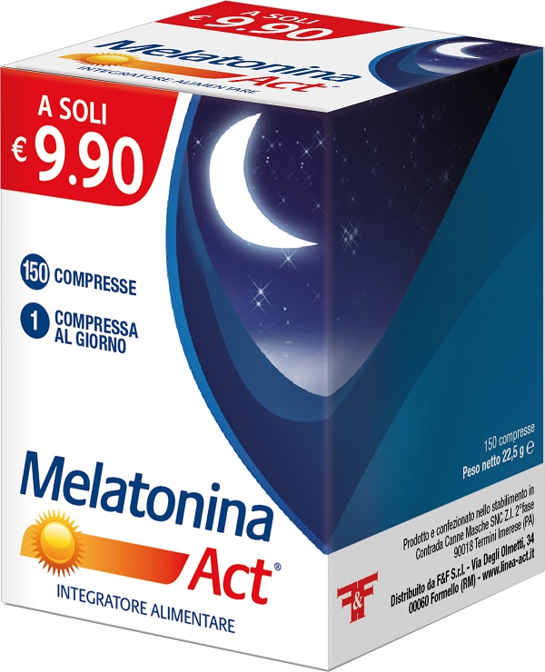 Melatonina Act 1 mg Integratore per Dormire 150 Compresse