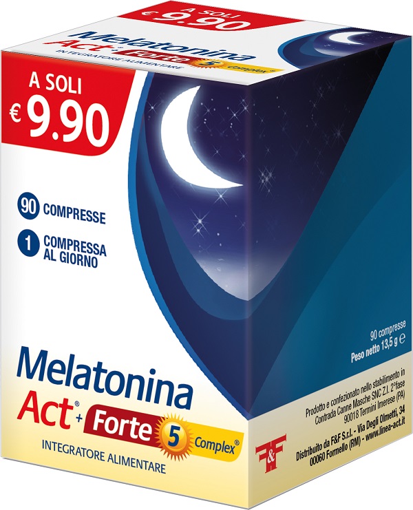Melatonina Act Forte 5 Complex Integratore per Dormire 90 Compresse