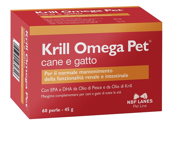 Krill Omega Pet Mangime Complementare Cani e Gatti 60 Perle