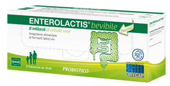 Enterolactis Bevibile - Integratore di Fermenti Lattici - 6 Flaconcini da 10 ml