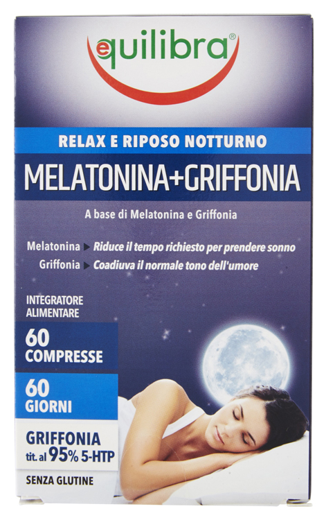 Melatonina + Griffonia Integratore per Favorire il Sonno 60 Compresse
