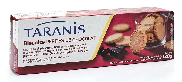 TARANIS BISCOTTI FROLLINI CON PEPITE DI CIOCCOLATO 4 SACCHETTI DA 30 G CON 5 BISCOTTI