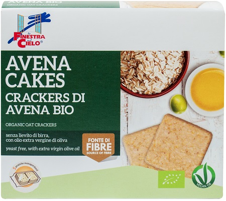 FSC AVENACAKES CRACKERS DI AVENA BIO VEGAN SENZA LIEVITO DIBIRRA CON OLIO EXTRAVERGINE DI OLIVA 250 G