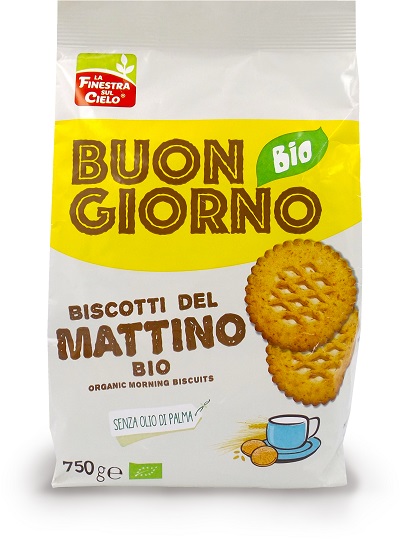 BUONGIORNOBIO BISCOTTI DEL MATTINO BIO CON OLIO DI GIRASOLESENZA OLIO DI PALMA 750 G