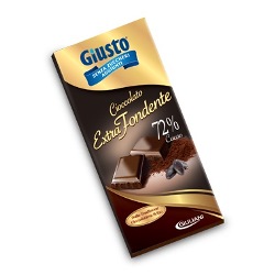 GIUSTO SENZA ZUCCHERO TAVOLETA EXTRA FONDENTE 100 G
