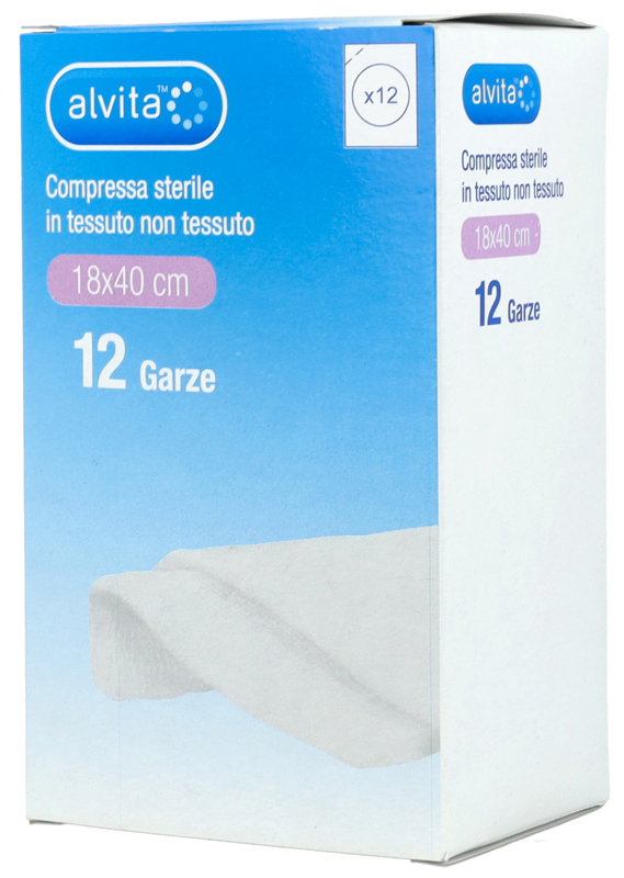 ALVITA GARZA STERILE IN TESSUTO NON TESSUTO 18X40CM 12 PEZZI