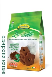 FARABELLA BISCOTTI LE STELLE ALLO YOGURT E CACAO SENZA ZUCCHERO 300 G