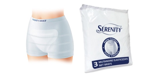 MUTANDINA A RETE PER INCONTINENZA SERENITY PANTY COMFORT XL3 PEZZI