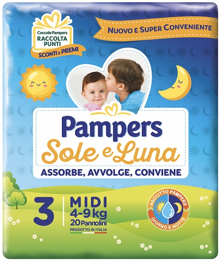 Pampers Sole & Luna - Pannolini Midi Taglia 3 - 20 Pezzi