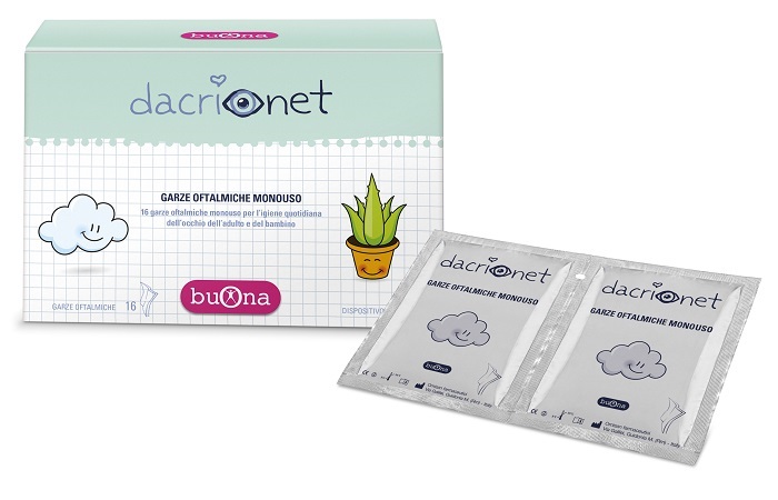 DACRIONET GARZA OFTALMICA MEDICATA 20X12 CM 16 PEZZI