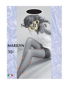 MARILYN 30 SHEER CALZA AUTOREGGENTE NERO 4