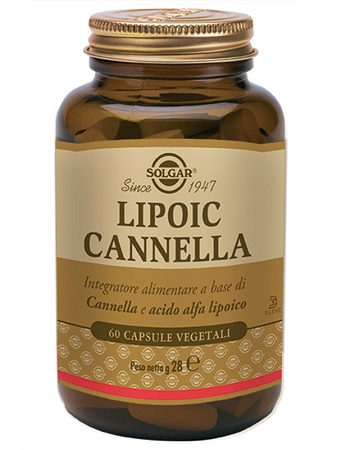SOLGAR LIPOIC CANNELLA 60 CAPSULE VEGETALI FLACONE 28 G