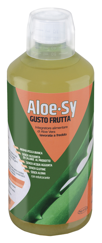 Aloe-Sy Gusto Frutta - Succo di Aloe Puro alla Pesca - 1000 ml