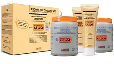 GUAM FANGHI D'ALGA DOPPIA CONVENIENZA CON FANGHI D'ALGA GUAM2 X 1 KG + CREMA GEL 2 X 250 ML