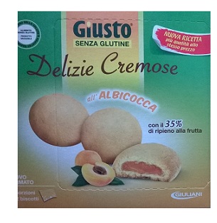 GIUSTO SENZA GLUTINE DELIZIE CREMOSE ALL'ALBICOCCA 180 G