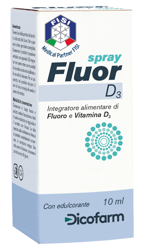 Fluor D3 Spray Integratore per Ossa e Denti 10 ml