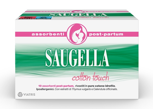 Saugella Assorbenti Post-Parto Cotton Touch 10 Pezzi