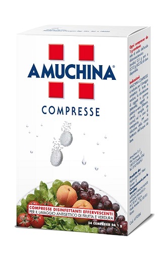 Amuchina - Compresse Disinfettanti per il Lavaggio di Frutta e Verdura - 24 Compresse
