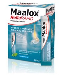 Maalox RefluRAPID - Trattamento di Acidità e Reflusso - 20 Bustine Monodose